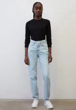 Marc O'Polo DENIM Modell Maja Mom Aus Organic - Straight Leg Jeans - Multi Vintage Bleached Cobalt