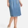 Gerry Weber Weit AusgestellterMit Kordelban - A-Lijn Rok - Blau Denim Mit Use