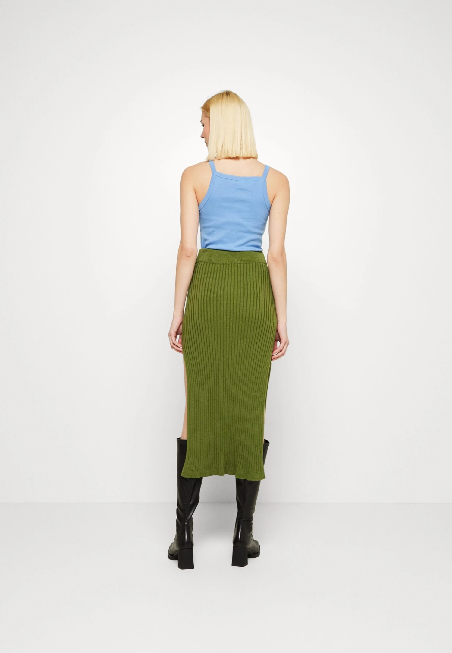 ALOHAS Wise Opened Skirt - Kokerrok - Green 3 ALOHAS Wise Opened Skirt - Kokerrok - Green - Afbeelding 3