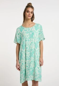 Usha Kurzarm - Jurk - Türkis Wollweiss