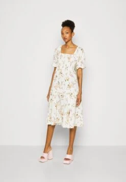 Vero Moda Vmluca Calf Smock Dress - Jurk - Snow White/Svea