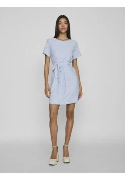 Vila Vikawa New Short Tie Belt Dress - Jerseyjurk - Kentucky Blue -Only Mode Winkel c5fe475020db48b2a8c30fbac233d781
