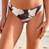 Next High Leg Standard - Bikinibroekje - Black White Floral