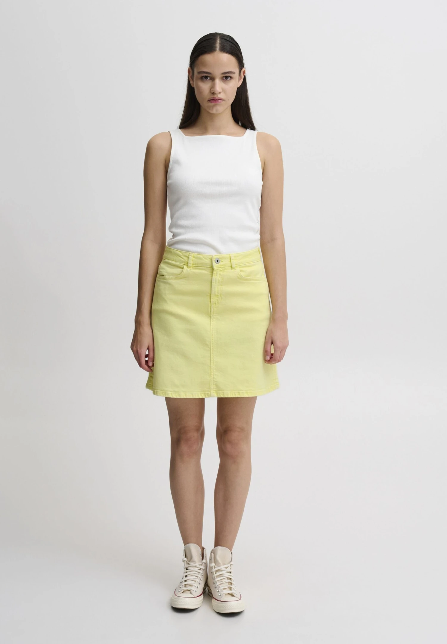 ICHI Ihcenny Sk - A-Lijn Rok - French Vanilla 2 ICHI Ihcenny Sk - A-Lijn Rok - French Vanilla - Afbeelding 2