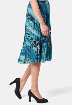 GOLDNER Mit Trageangenehmen Schlupfbund - A-Lijn Rok - Turquoise Patterned 7 GOLDNER Mit Trageangenehmen Schlupfbund - A-Lijn Rok - Turquoise Patterned -Only Mode Winkel c863f2cccda94a9db582ab6fd3e076a7
