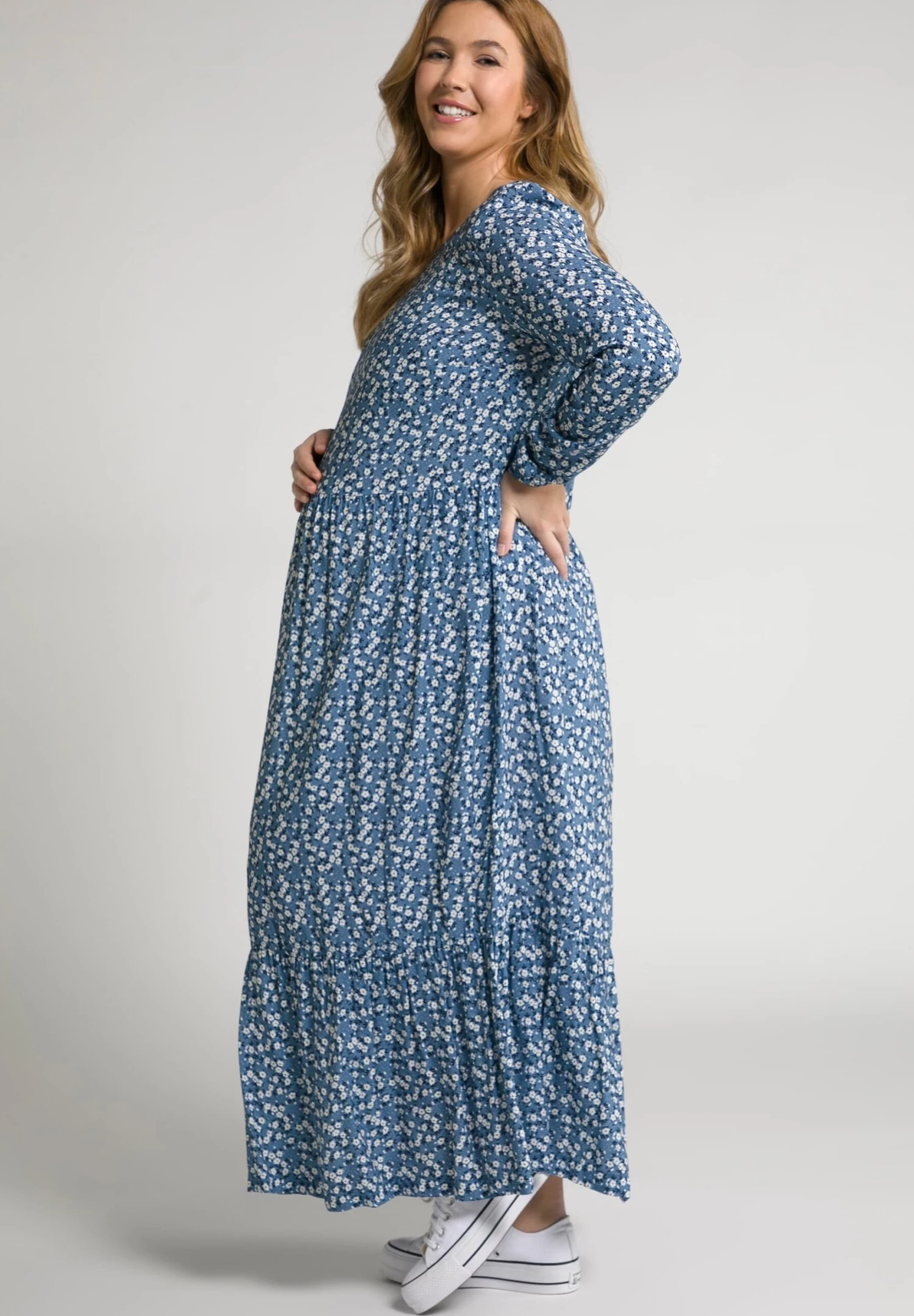 Ulla Popken Maxi-Jurk - Marine 3 Ulla Popken Maxi-Jurk - Marine - Afbeelding 3