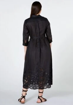 ELENA MIRO Besticktes Langes - Blousejurk - Nero -Only Mode Winkel c91eb089ed9a4a568bae54babba6da9b