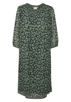 Kaffe Bpcamella Chiffon Dress  - Jurk - Big Leo Print Green Tones -Only Mode Winkel c9713f3d36ba495fa35621f9a0368065