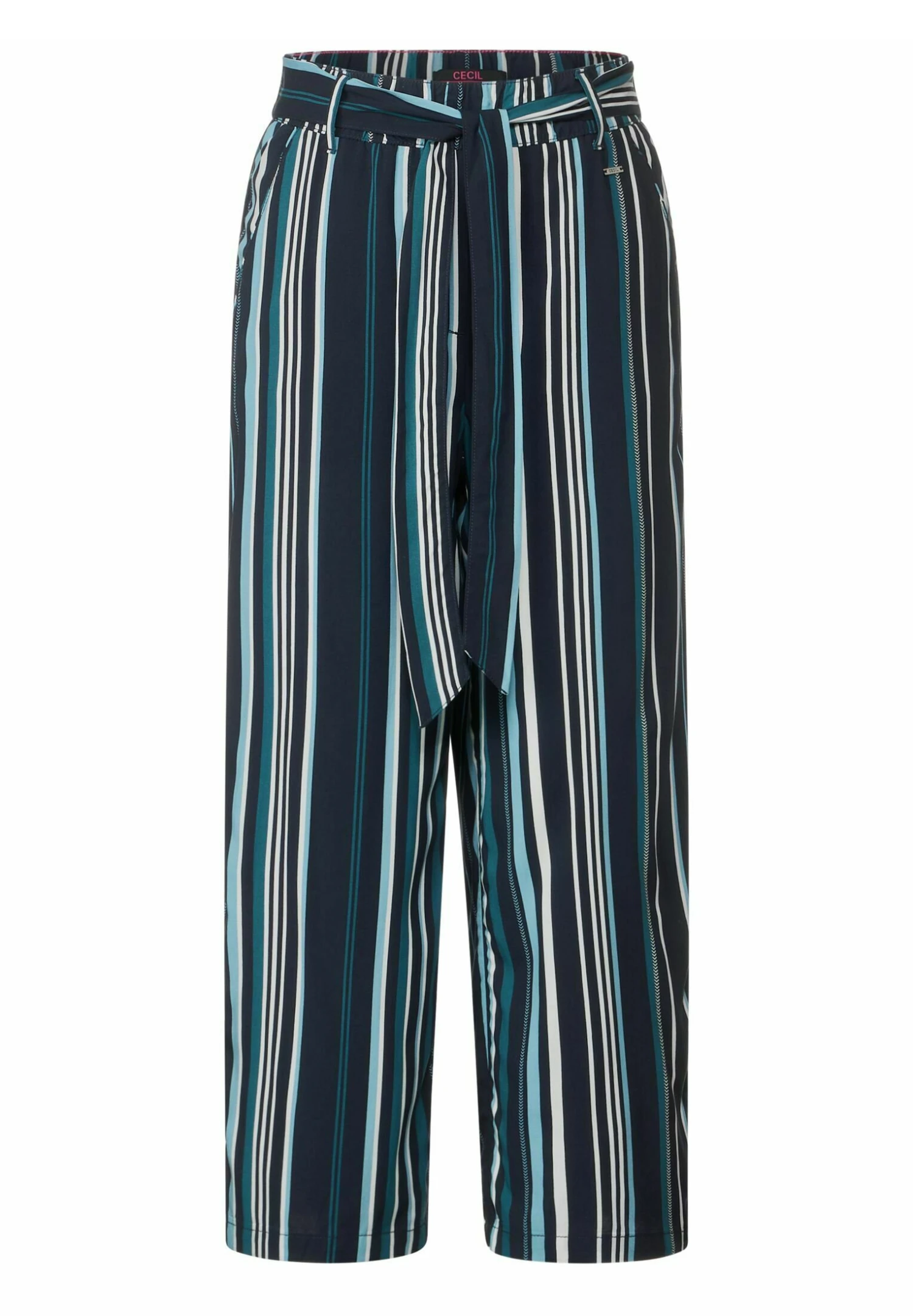 Cecil Loose Fit Mit Streifen - Broek - Blau 5 Cecil Loose Fit Mit Streifen - Broek - Blau - Afbeelding 5