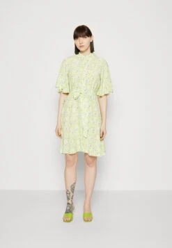 Selected Femme Slfteresa Short Shirt Dress - Blousejurk - Sharp Green