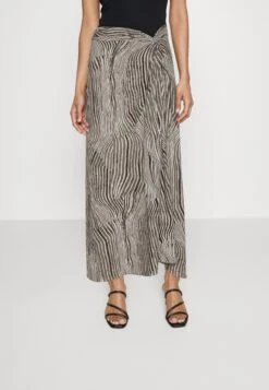 Selected Femme Slfevita Knotted Ankle Skirt - Maxirok - Black