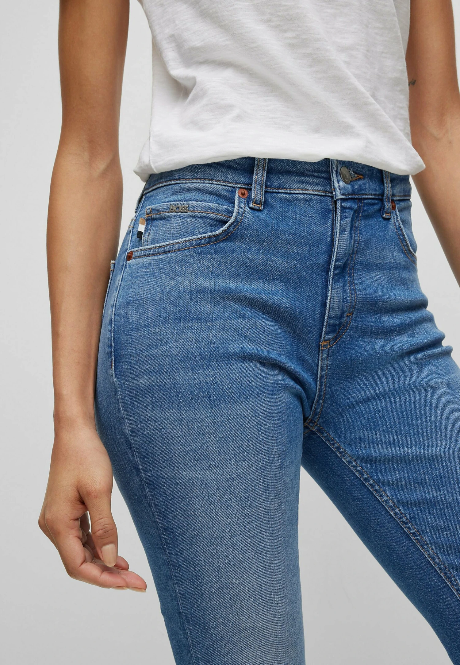 Boss Jackie Slim- Slim Fit Jeans - Blue Two 4 Boss Jackie Slim- Slim Fit Jeans - Blue Two - Afbeelding 4