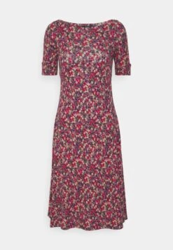 Munzie Elbow Day Dress - Jurk - Navy/Burgundy/Multi -Only Mode Winkel ca94926273db4027ab19282944968996