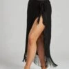 South Beach Sarongs/Pareos Crinkle Tassle Sarong - Strandaccessoire - Black