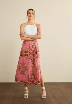 Next Split Standard - A-Lijn Rok - Pink Placement Print