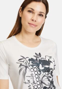 Betty Barclay Mit Aufdruck - T-Shirt Print - Weiß Dunkelblau -Only Mode Winkel ccf1e9ec0a6f4de09cb1d852962b1d33