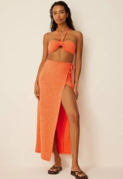 NA-KD Länger Mit Schlitzdetail - Wikkelrok - Orange -Only Mode Winkel cd4c8dc4c13d47dab0b01ebe6ff1dd2d