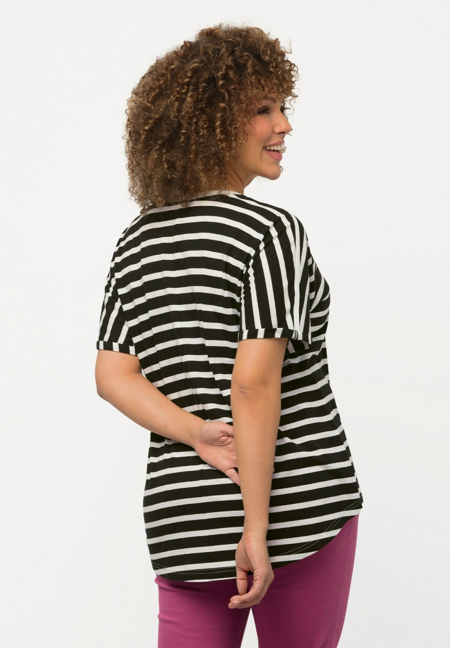 Ulla Popken T-Shirt Print - Noir 2 Ulla Popken T-Shirt Print - Noir - Afbeelding 2