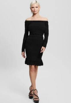 Guess Aus Pointelle - Kokerrok - Schwarz 5 Guess Aus Pointelle - Kokerrok - Schwarz -Only Mode Winkel ce5d127c85cf41b699125aee4cb34435