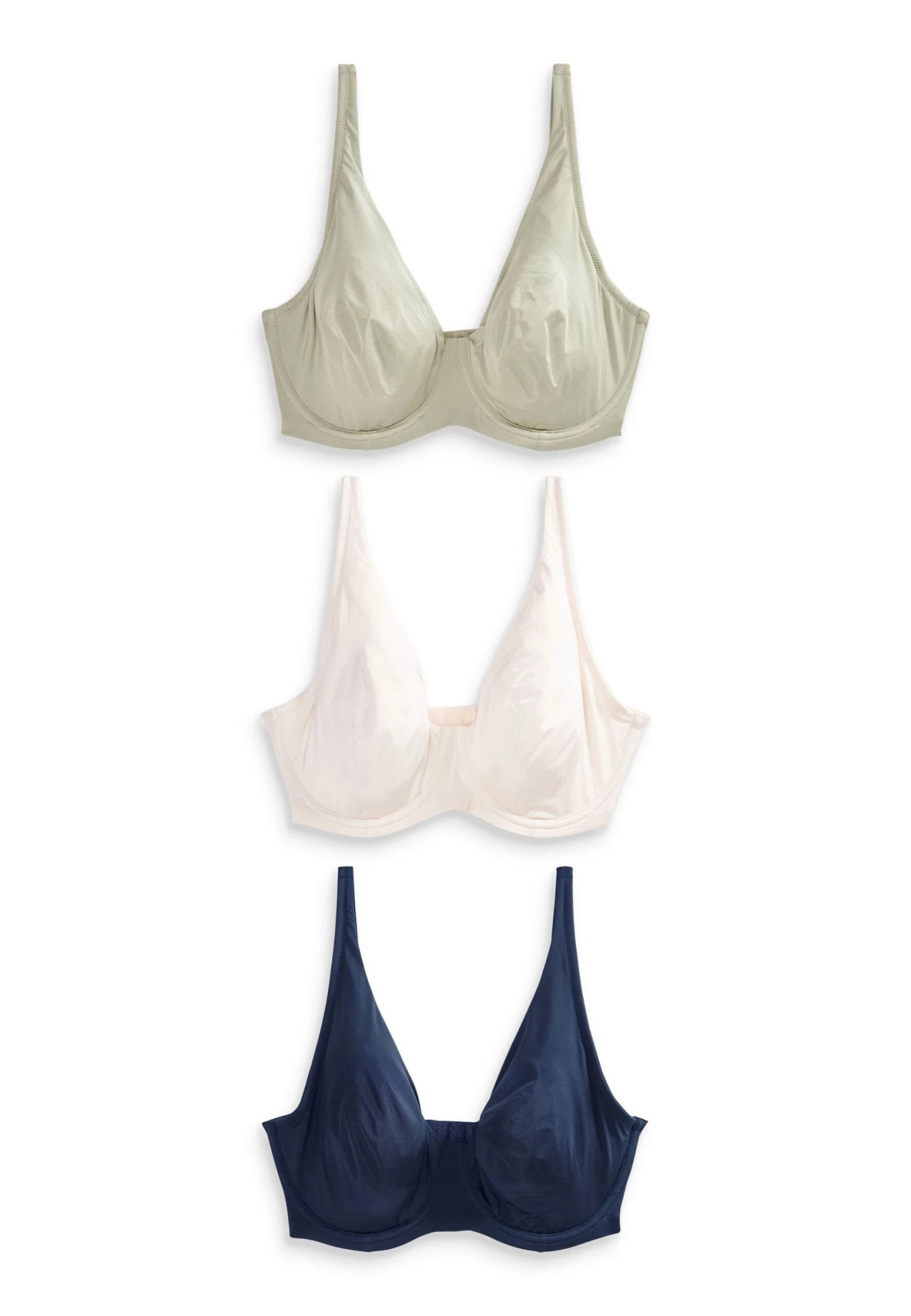 Next Non Pad 3 Pack - T-Shirt Bh - Green Navy Blue Cream 5 Next Non Pad 3 Pack - T-Shirt Bh - Green Navy Blue Cream - Afbeelding 5