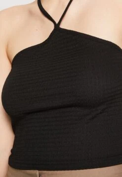 Pieces Pckupa Cropped - Top - Black -Only Mode Winkel ce86f14dc43e4c5ab8400c6b39c3a410