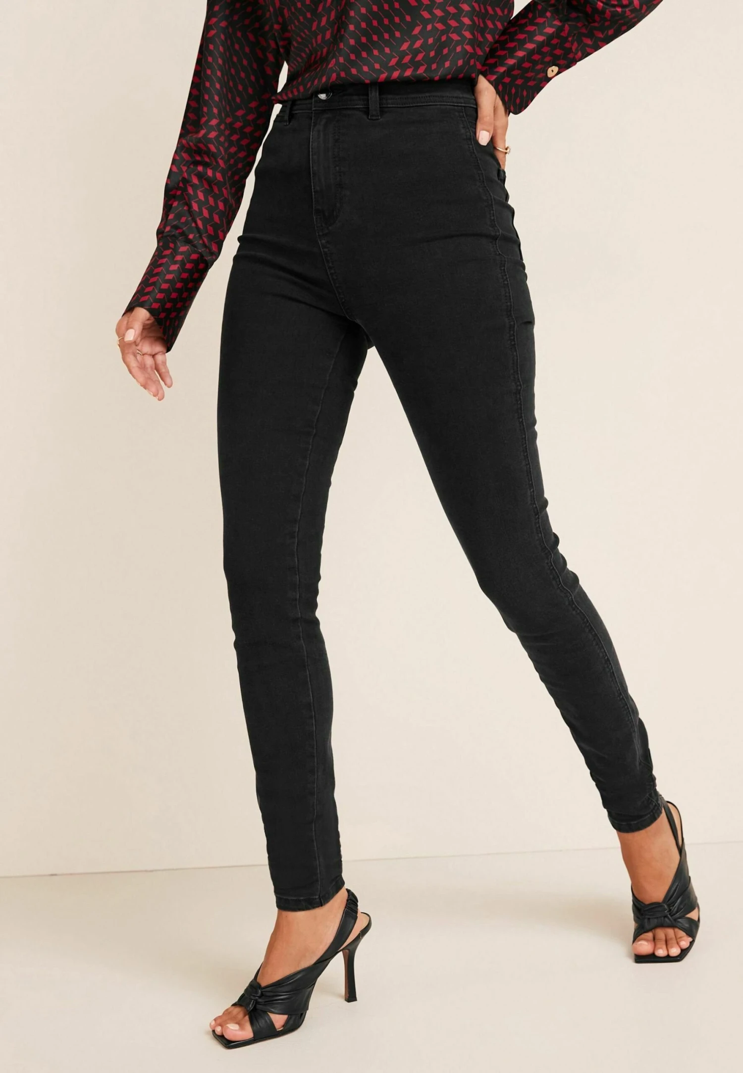 Next High Rise Stretch Standard - Jeans Skinny Fit - Black 1 Next High Rise Stretch Standard - Jeans Skinny Fit - Black