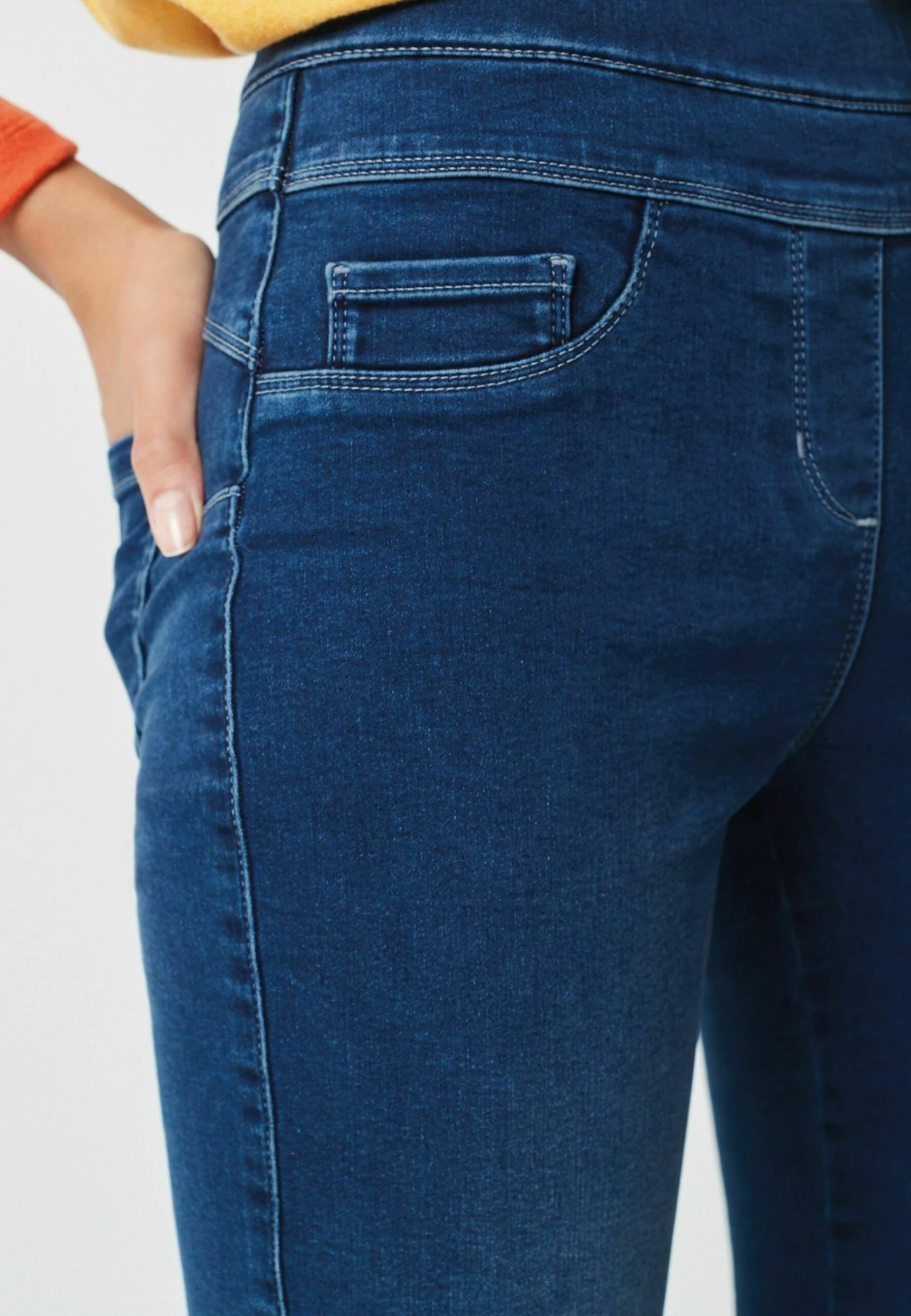 Next Super Stretch Soft Sculpt Pull-On Standard - Slim Fit Jeans - Blue 3 Next Super Stretch Soft Sculpt Pull-On Standard - Slim Fit Jeans - Blue - Afbeelding 3