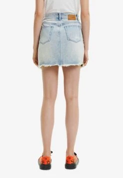 Desigual Denim Criss-Cross Waist - Minirok - Blue -Only Mode Winkel d070f77ef737473885b862dbe8ae7146