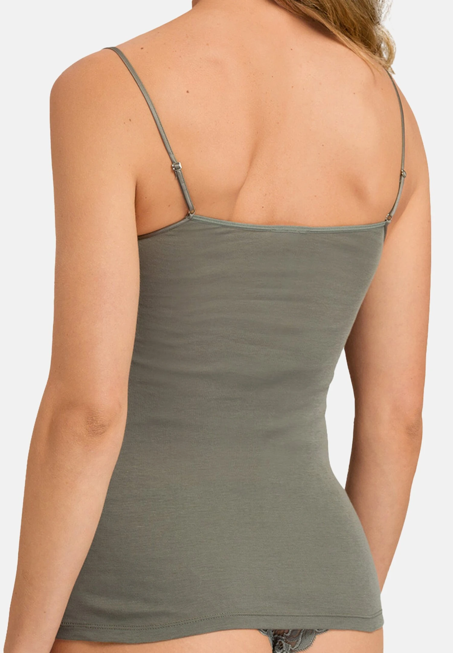 HANRO Spaghetti Moments - Hemd - Antique Green 3 HANRO Spaghetti Moments - Hemd - Antique Green - Afbeelding 3