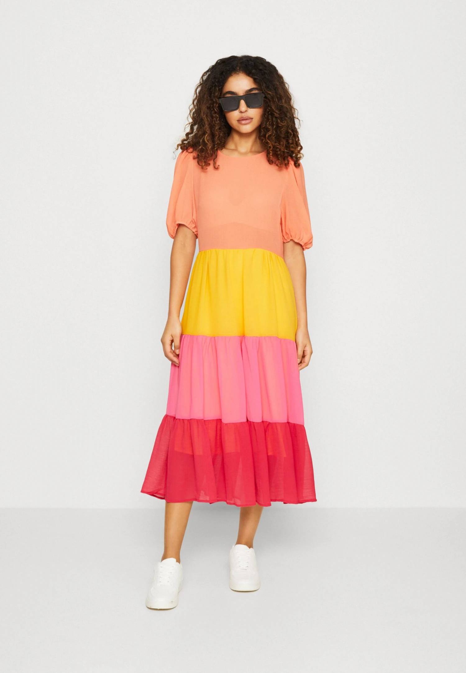 NEVER FULLY DRESSED Tiered Abigail - Jurk - Orange/Pink 2 NEVER FULLY DRESSED Tiered Abigail - Jurk - Orange/Pink - Afbeelding 2