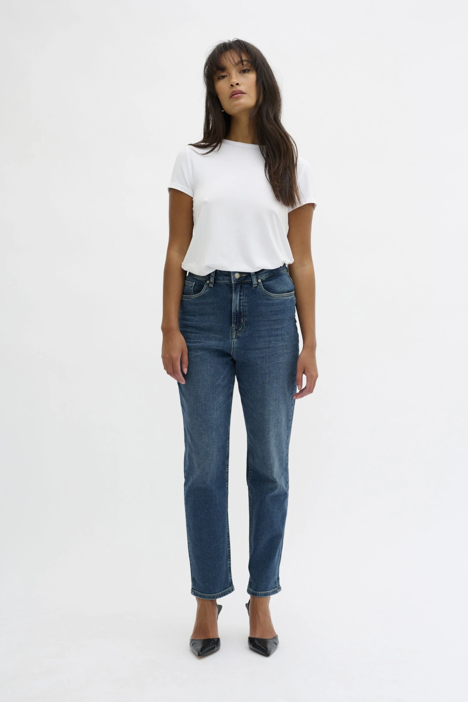 Straight Leg Jeans - Medium Blue Retro Wash 2 Straight Leg Jeans - Medium Blue Retro Wash - Afbeelding 2
