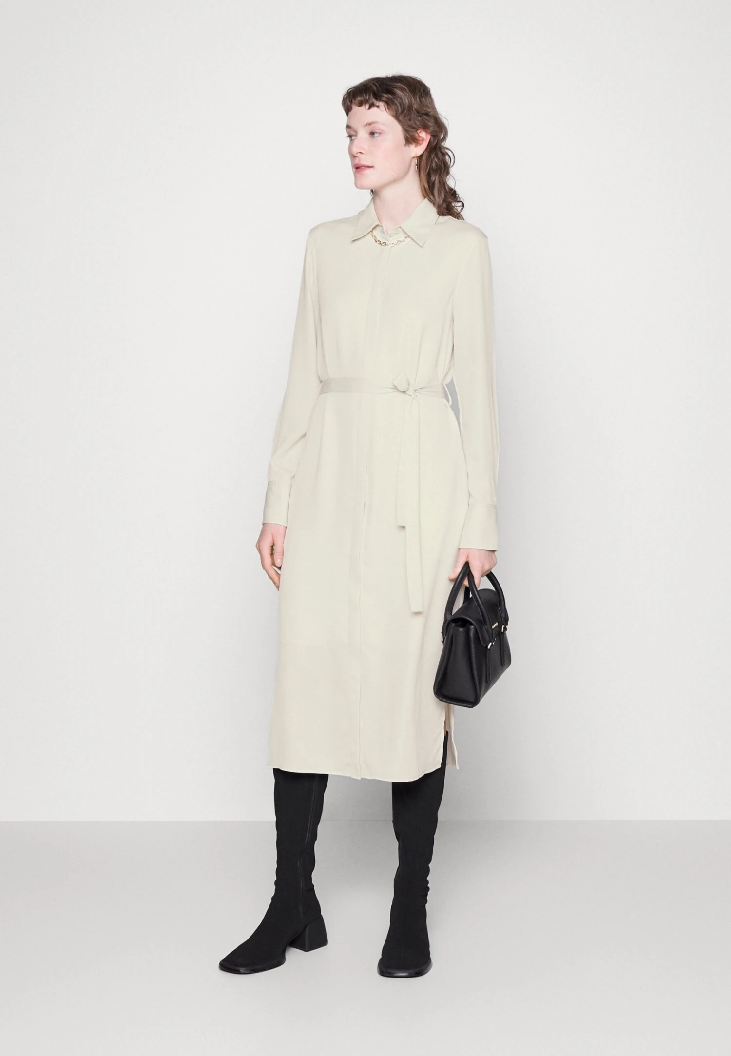 Calvin Klein Recycled Shirt Dress - Jurk - Chalk 2 Calvin Klein Recycled Shirt Dress - Jurk - Chalk - Afbeelding 2