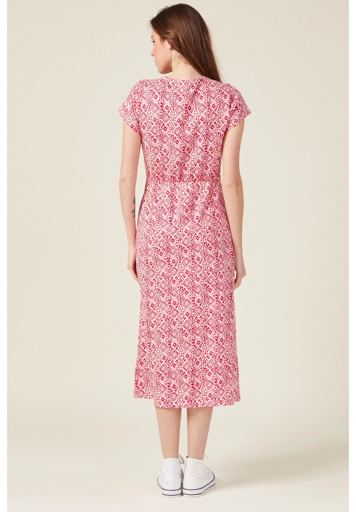 Gerades Drapiertes - Jurk - Rose Framboise 3 Gerades Drapiertes - Jurk - Rose Framboise - Afbeelding 3