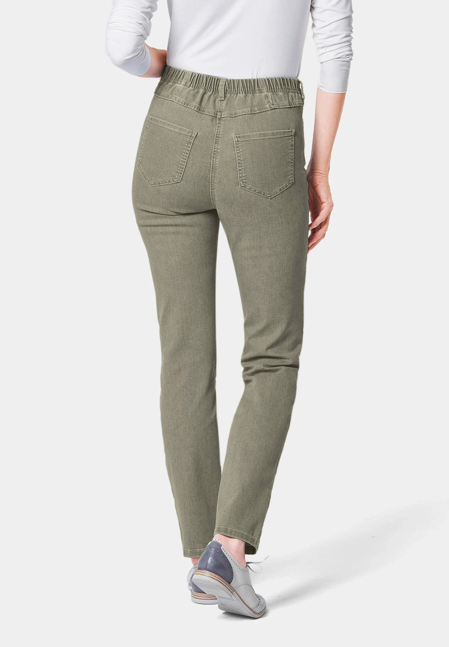 GOLDNER Straight Leg Jeans - Reed Green 3 GOLDNER Straight Leg Jeans - Reed Green - Afbeelding 3