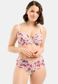 Arum Mosaic - Slip - White & Candy Red