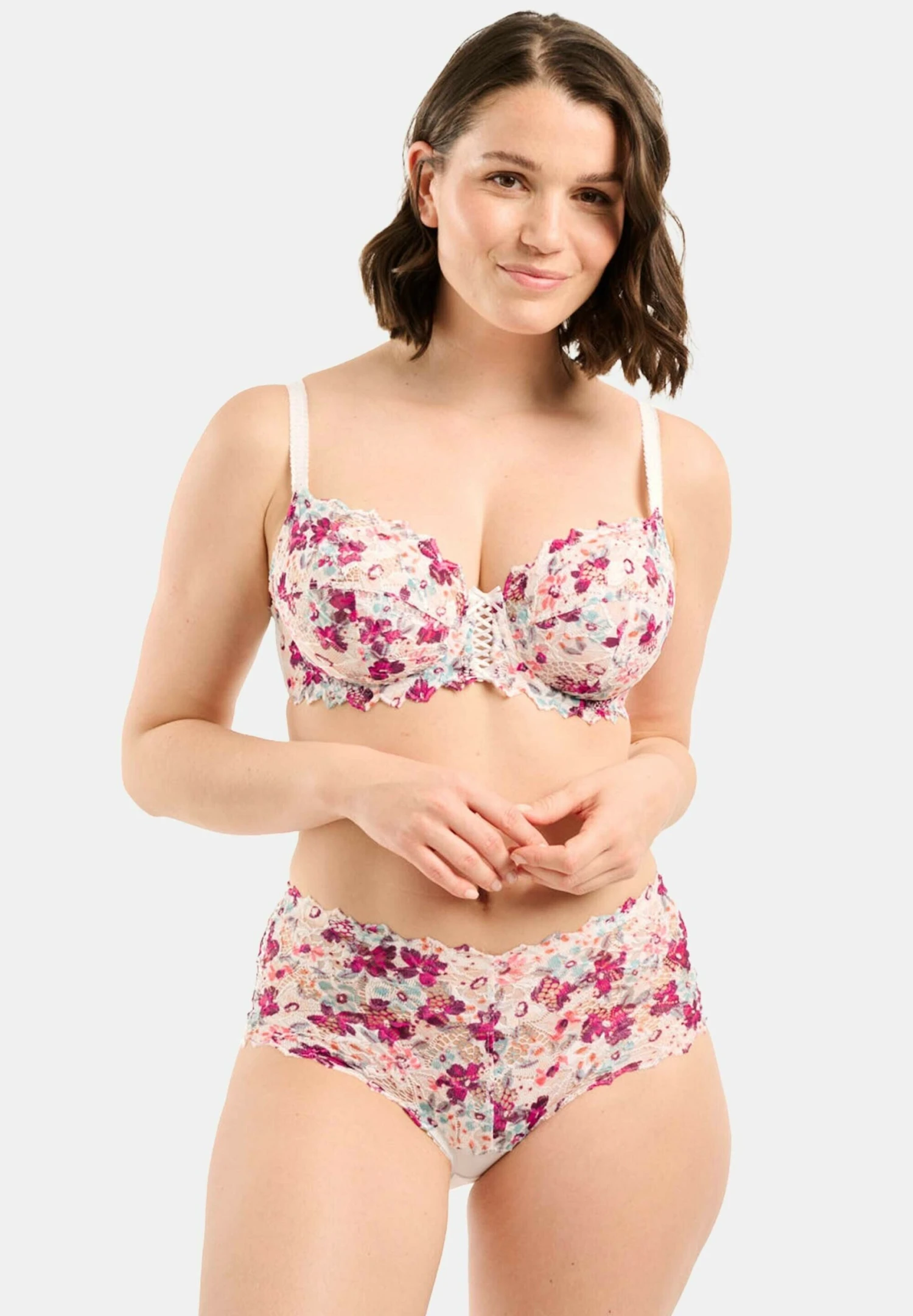 Arum Mosaic - Slip - White & Candy Red 1 Arum Mosaic - Slip - White & Candy Red