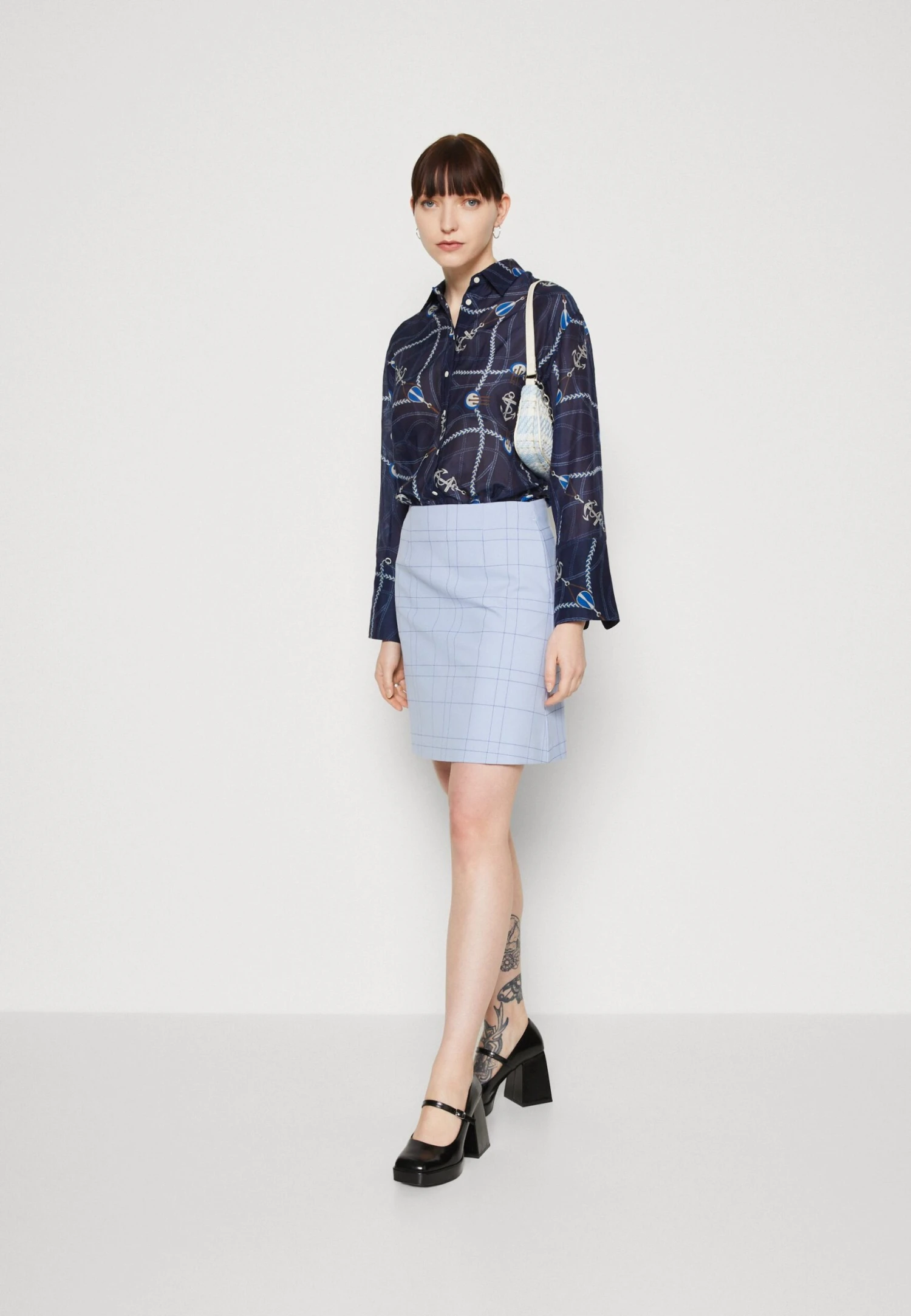 Selected Femme Slfthea Skirt - A-Lijn Rok - Blue Heron 2 Selected Femme Slfthea Skirt - A-Lijn Rok - Blue Heron - Afbeelding 2