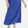 Lang Weit Fein Schimmernder - A-Lijn Rok - Cobalt Blue