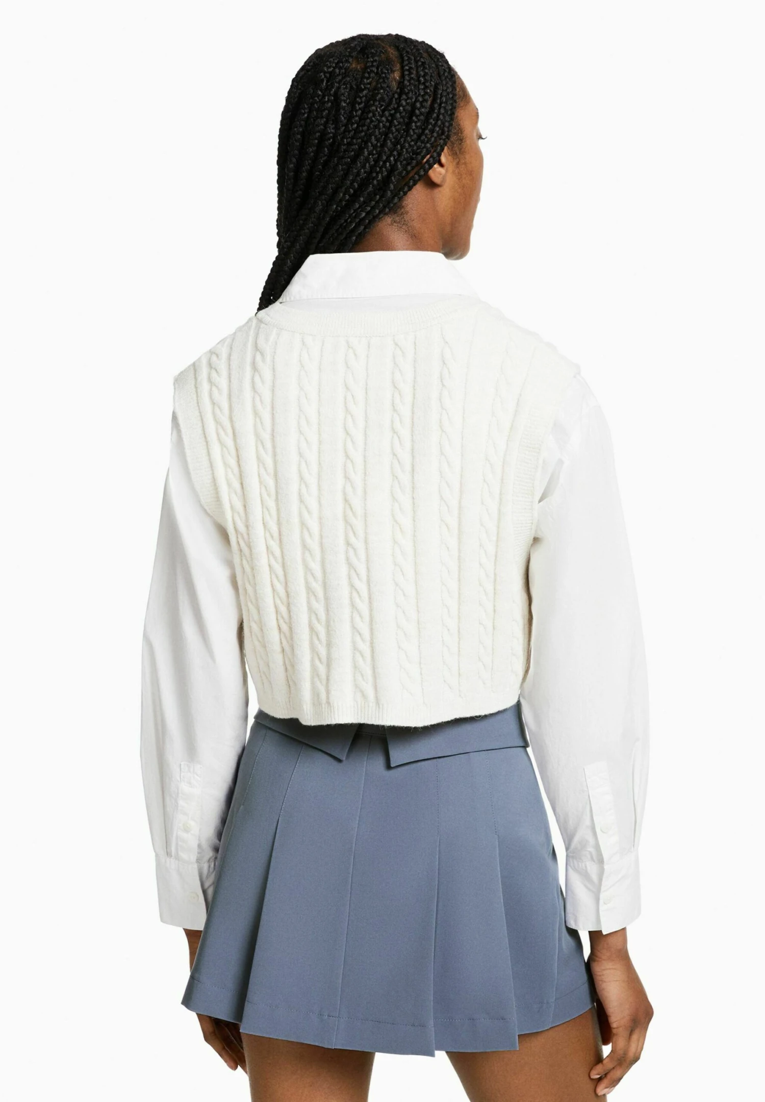 BERSHKA Box - A-Lijn Rok - Blue Grey 3 BERSHKA Box - A-Lijn Rok - Blue Grey - Afbeelding 3