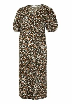 Mamalicious Mlleona - Jurk - White/Brown 11 Mamalicious Mlleona - Jurk - White/Brown -Only Mode Winkel d4c0f657008e4e0b988debbac2ce709e