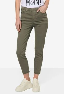 7/8 Julia Schmale Passform 4-Pocket Saum - Slim Fit Jeans - Stein Grau