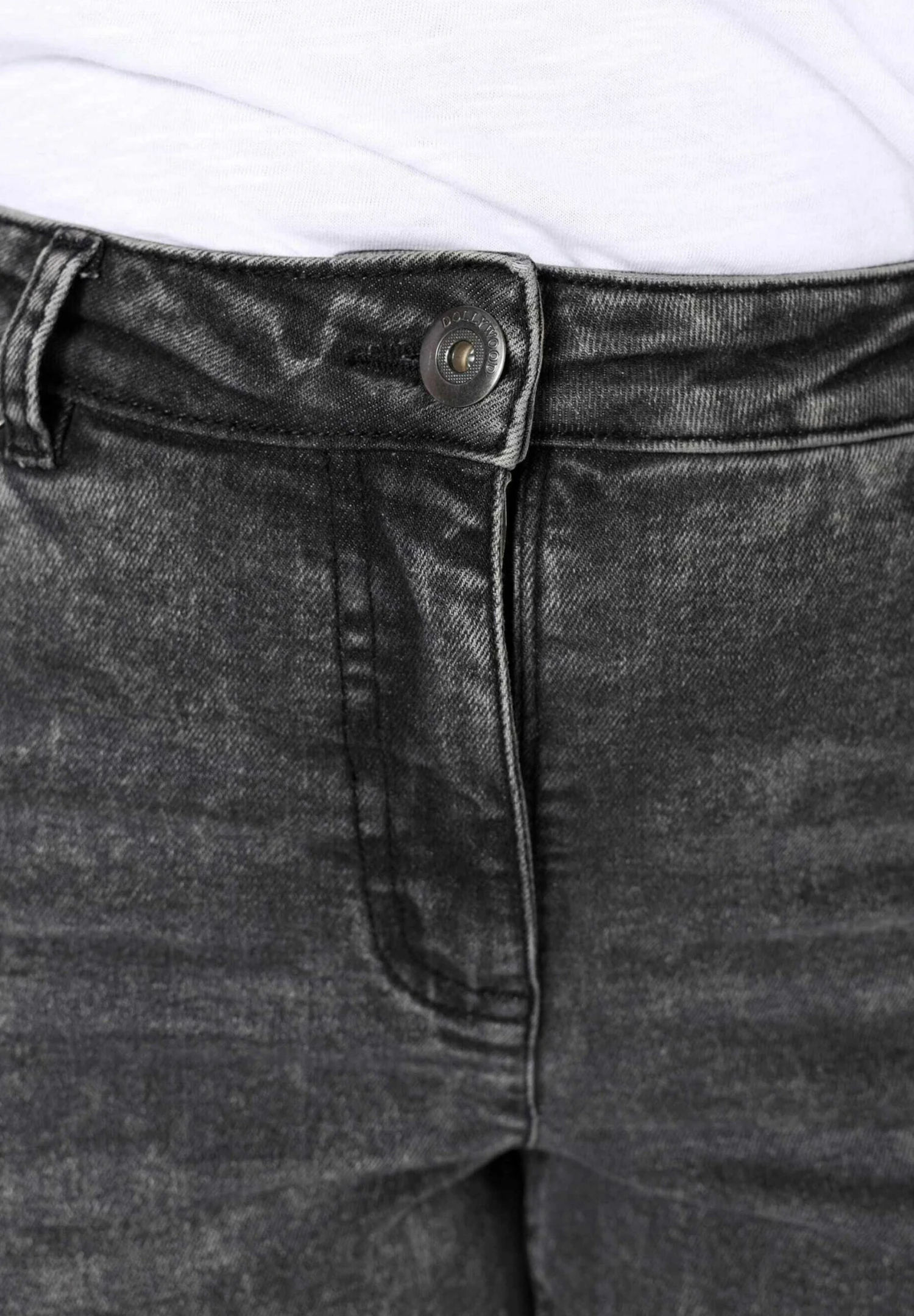 Culotte - Straight Leg Jeans - Schwarz 11 Culotte - Straight Leg Jeans - Schwarz - Afbeelding 11