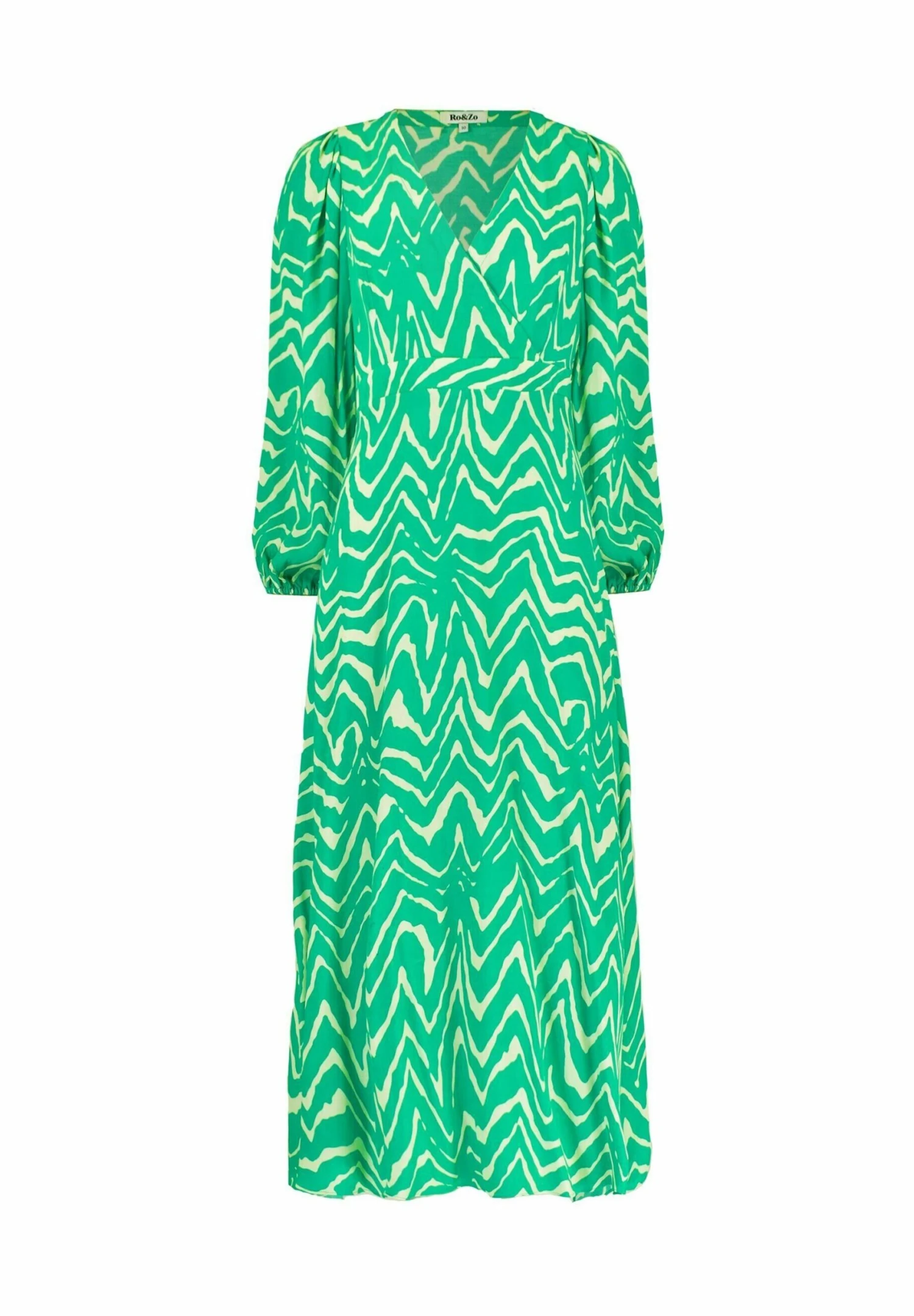 Zig Zag Print - Jurk - Green 5 Zig Zag Print - Jurk - Green - Afbeelding 5