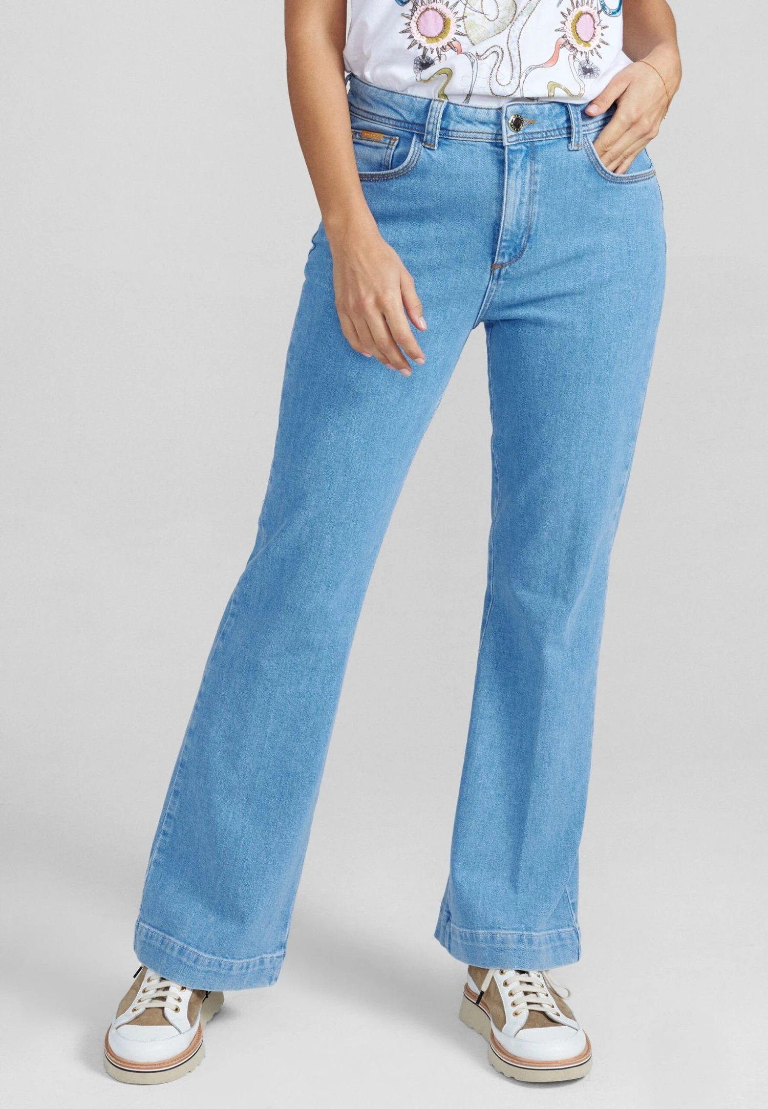 Mos Mosh Jessica Kyoto Flare - Bootcut Jeans - Light Blue 1 Mos Mosh Jessica Kyoto Flare - Bootcut Jeans - Light Blue