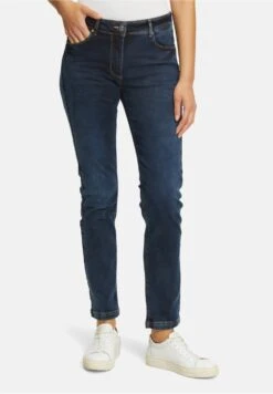 Betty Barclay Stretch - Straight Leg Jeans - Dark Blue Denim