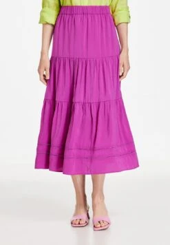 Gerry Weber Lang Weit Mit Stufen - A-Lijn Rok - Orchid