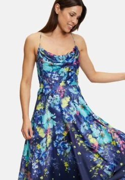 Vera Mont Abend Mit Blumenprint - Galajurk - Dark Blue Mint -Only Mode Winkel d779d46349bd4cce8329e6754d9ace8e
