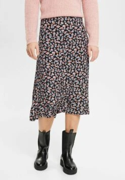 ESPRIT Gemusterter - A-Lijn Rok - New Black