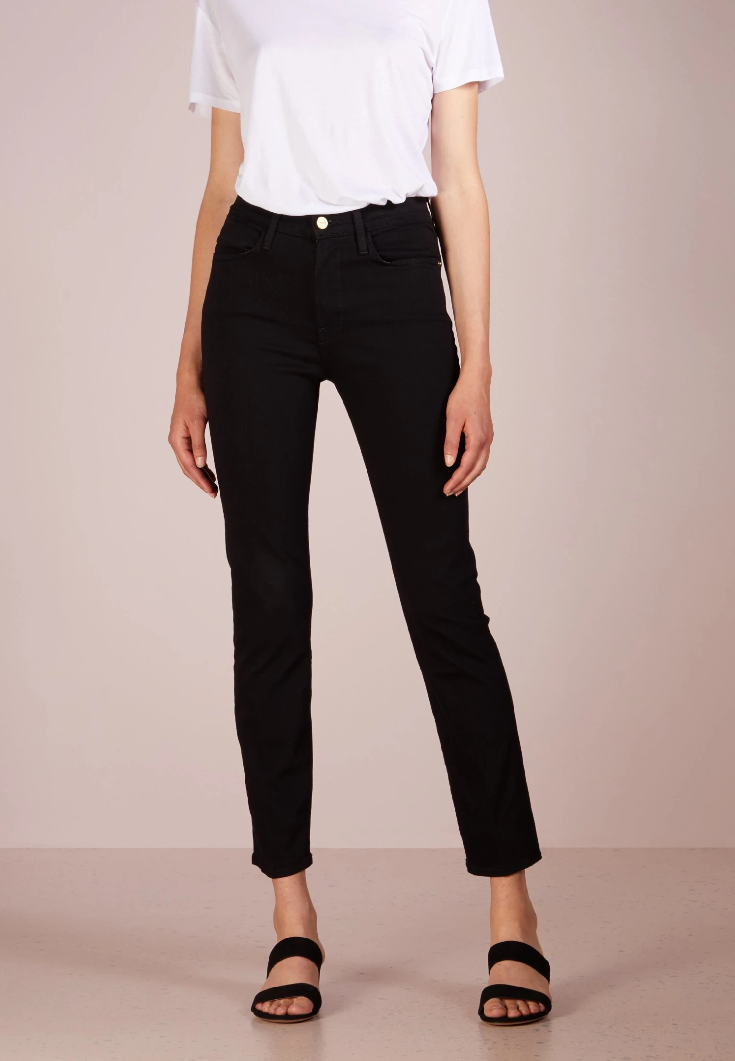 FRAME Le High - Straight Leg Jeans - Film Noir 1 FRAME Le High - Straight Leg Jeans - Film Noir