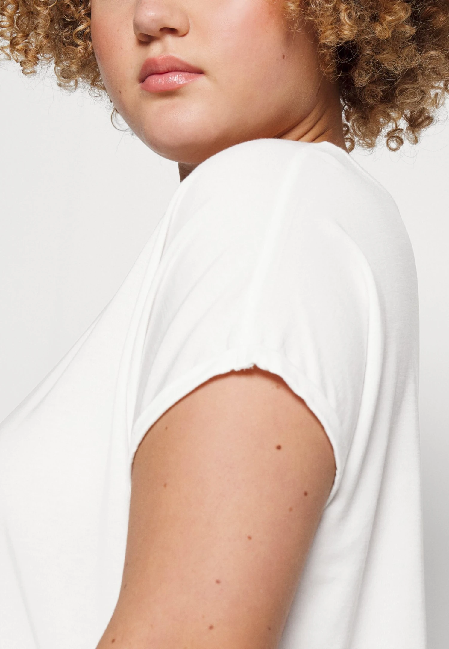 Vero Moda Curve Vmaya Plain - T-Shirt Basic - Snow White 6 Vero Moda Curve Vmaya Plain - T-Shirt Basic - Snow White - Afbeelding 6